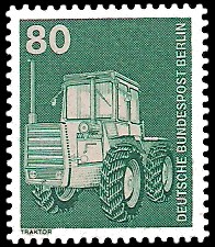 80 Pf Briefmarke: Industrie und Technik