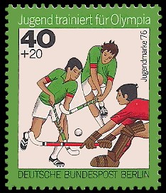 40 + 20 Pf Briefmarke: Jugendmarke 1976, Jugend trainiert für Olympia 40 + 20 Pf Briefmarke: Jugendmarke 1976, Jugend trainiert für Olympia