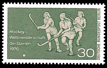 30 Pf Briefmarke: Hockeyweltmeisterschaft Damen