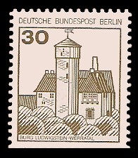 30 Pf Briefmarke: Burgen und Schlösser 30 Pf Briefmarke: Burgen und Schlösser