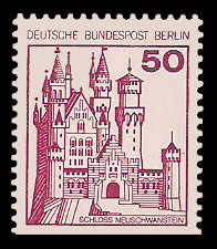 50 Pf Briefmarke: Burgen und Schlösser