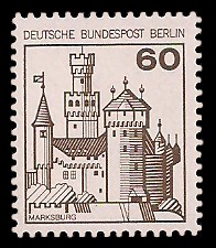 60 Pf Briefmarke: Burgen und Schlösser