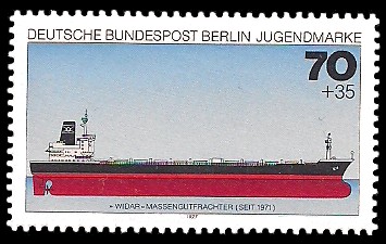70 + 35 Pf Briefmarke: Jugendmarke 1977, Schiffe 70 + 35 Pf Briefmarke: Jugendmarke 1977, Schiffe