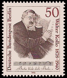 50 Pf Briefmarke: 100. Geburtstag Walter Kollo 50 Pf Briefmarke: 100. Geburtstag Walter Kollo