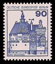 90 Pf Briefmarke: Burgen und Schlösser