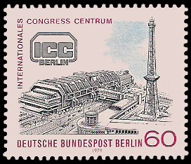 60 Pf Briefmarke: Internationales Congress Centrum Berlin