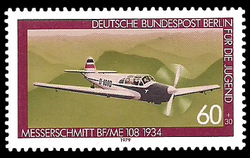 60 + 30 Pf Briefmarke: Für die Jugend 1979, Luftfahrtgeschichte