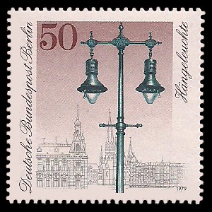 50 Pf Briefmarke: Historische Straßenlaternen Berlins 50 Pf Briefmarke: Historische Straßenlaternen Berlins