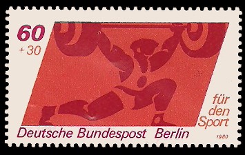 60 + 30 Pf Briefmarke: Für den Sport 1980