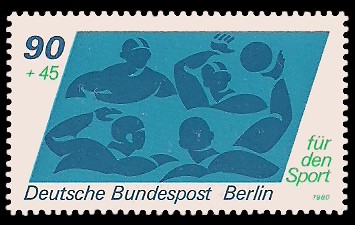 90 + 45 Pf Briefmarke: Für den Sport 1980