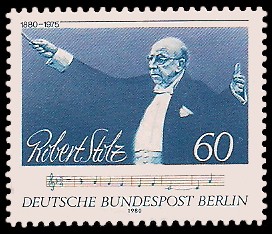 60 Pf Briefmarke: 100. Geburtstag Robert Stolz 60 Pf Briefmarke: 100. Geburtstag Robert Stolz