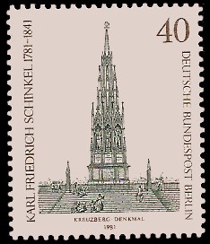 40 Pf Briefmarke: 200. Geburtstag Karl Friedrich Schinkel