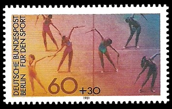 60 + 30 Pf Briefmarke: Für den Sport 1981 60 + 30 Pf Briefmarke: Für den Sport 1981