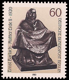 60 Pf Briefmarke: Skulpturen 1981 60 Pf Briefmarke: Skulpturen 1981