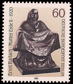 60 Pf Briefmarke: Skulpturen 1981