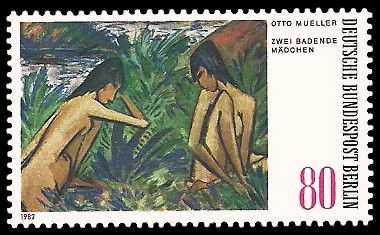 80 Pf Briefmarke: Moderne Gemälde 80 Pf Briefmarke: Moderne Gemälde