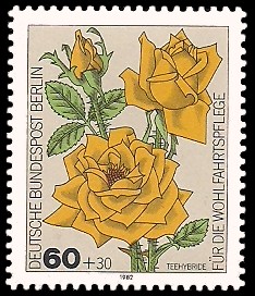 60 + 30 Pf Briefmarke: Wohlfahrtsmarke 1982, Rosen