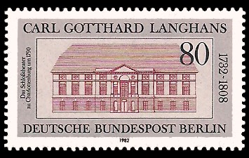 80 Pf Briefmarke: 250. Geburtstag Carl Gotthard Langhans