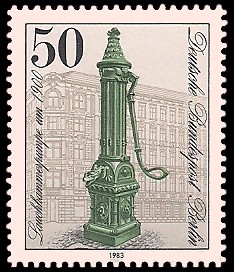 50 Pf Briefmarke: Historische Pumpen 50 Pf Briefmarke: Historische Pumpen