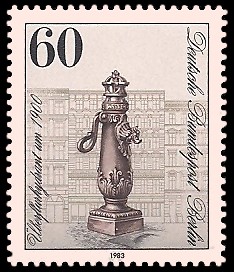 60 Pf Briefmarke: Historische Pumpen 