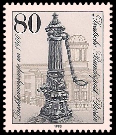 80 Pf Briefmarke: Historische Pumpen 