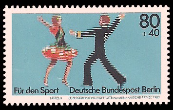 80 + 40 Pf Briefmarke: Für den Sport 1983