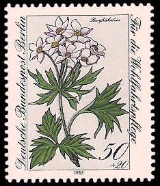 50 + 20 Pf Briefmarke: Wohlfahrtsmarke 1983, Alpenblumen