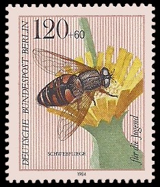 120 + 60 Pf Briefmarke: Für die Jugend 1984, Insekten