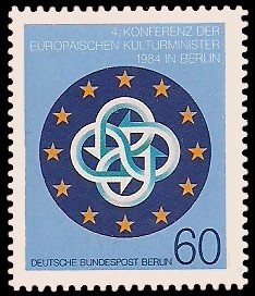 60 Pf Briefmarke: Konferenz der europäischen Kulturminister