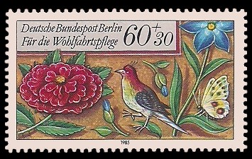 60 + 30 Pf Briefmarke: Wohlfahrtsmarke 1985, Miniaturen 60 + 30 Pf Briefmarke: Wohlfahrtsmarke 1985, Miniaturen
