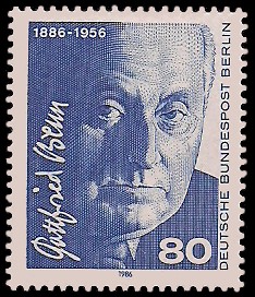 80 Pf Briefmarke: 100. Geburtstag Gottfried Benn 80 Pf Briefmarke: 100. Geburtstag Gottfried Benn