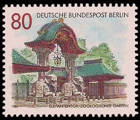 80 Pf Briefmarke: Tore in Berlin