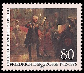 80 Pf Briefmarke: 200. Todestag Friedrich der Große