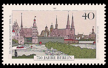 40 Pf Briefmarke: 750 Jahre Berlin