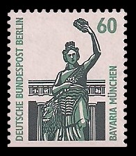 60 Pf Briefmarke: Serie Sehenswürdigkeiten 60 Pf Briefmarke: Serie Sehenswürdigkeiten