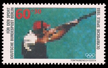 60 + 30 Pf Briefmarke: Für den Sport 1988