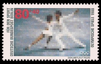 80 + 40 Pf Briefmarke: Für den Sport 1988 80 + 40 Pf Briefmarke: Für den Sport 1988