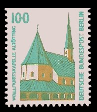 100 Pf Briefmarke: Serie Sehenswürdigkeiten 100 Pf Briefmarke: Serie Sehenswürdigkeiten