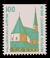 100 Pf Briefmarke: Serie Sehenswürdigkeiten