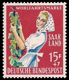 Saarland Briefmarke